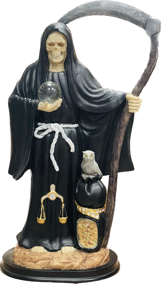 Estatua Santa Muerte Sack Black 16 Inches