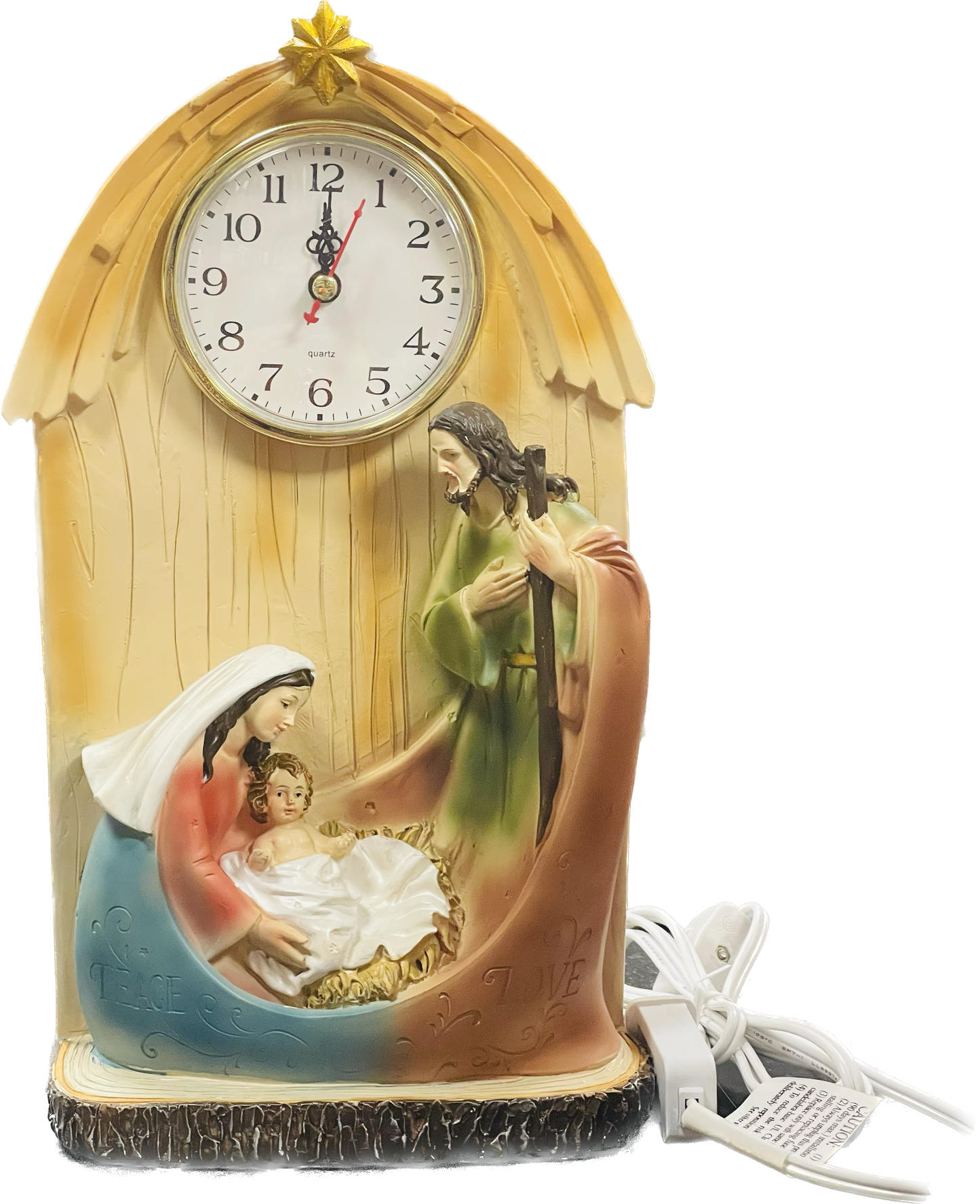 Estatua Sagrada Familia Reloj Love Gits 12"