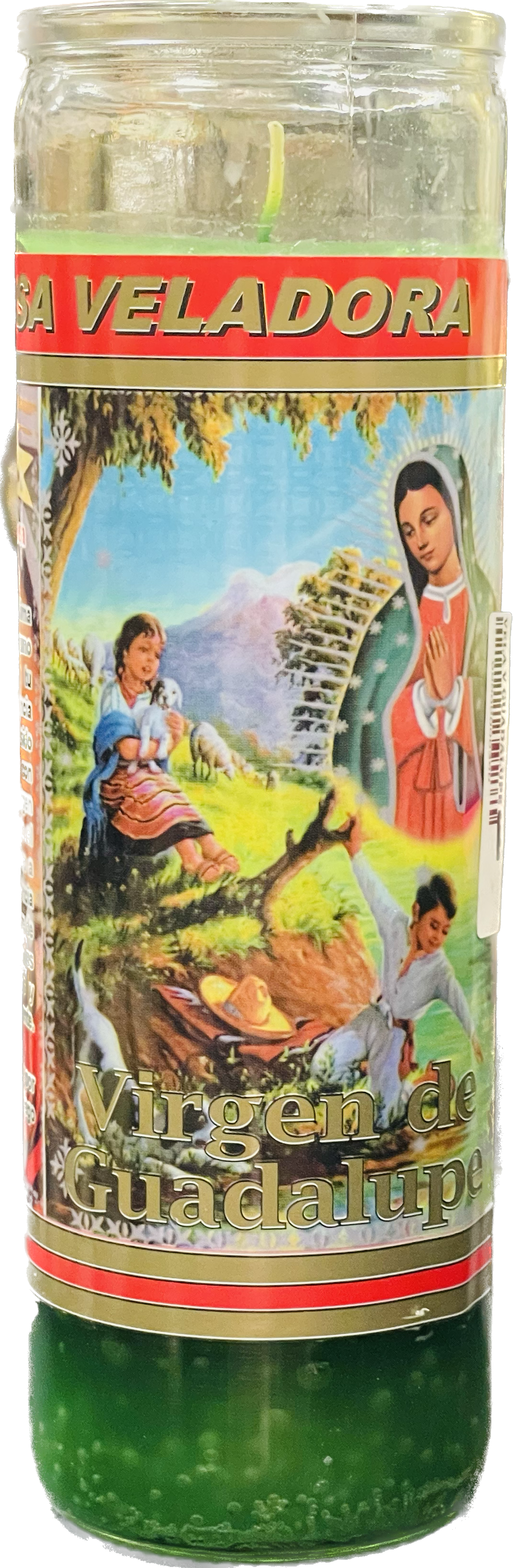 Vela Regular Virgen De La Guadalupe Green