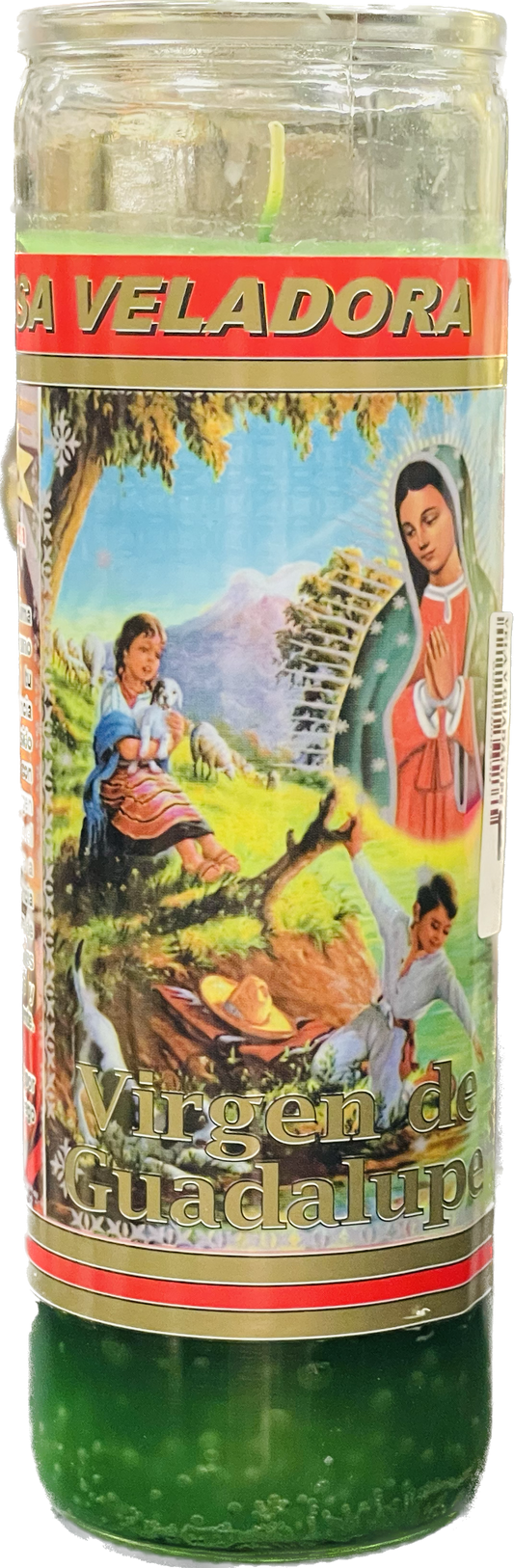 Vela Regular Virgen De La Guadalupe Green