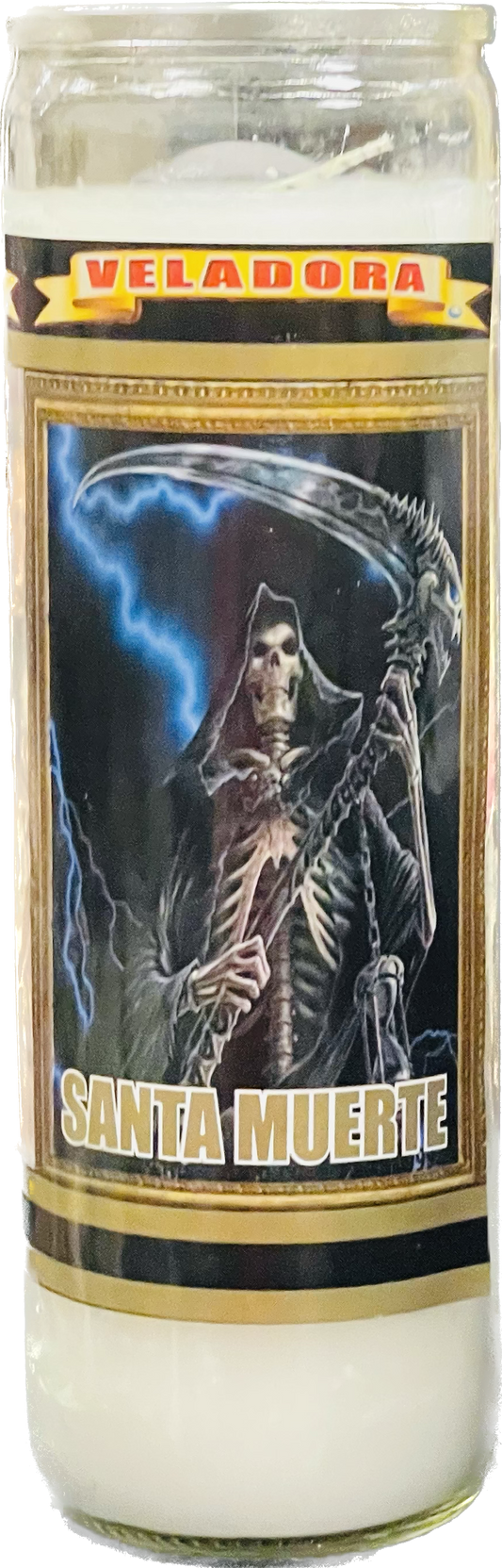 Vela Regular Santa Muerte Blanca