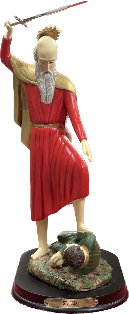 Estatua San Elias 12 Inches Con Pedestal