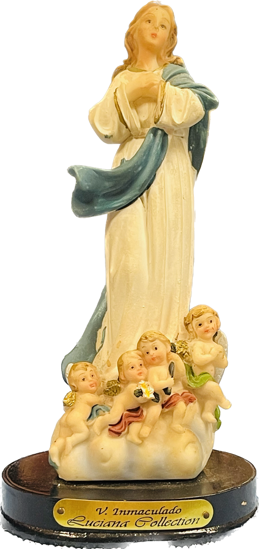 Estatua De La Virgen Inmaculado / 5 Pulgadas