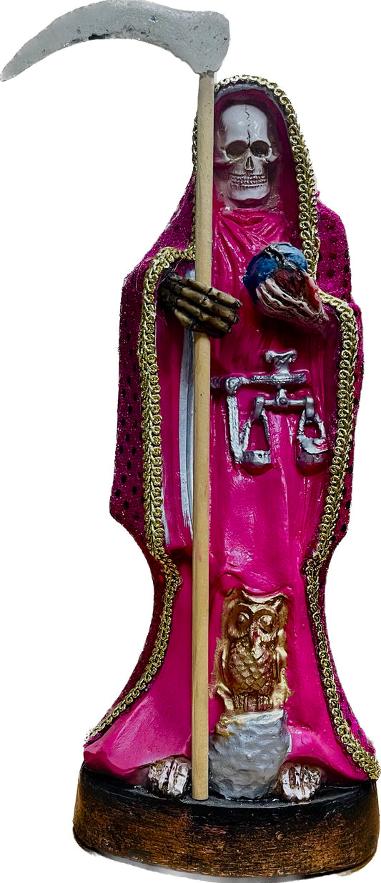 Estatua Santa Muerte 12 Inches Rosada