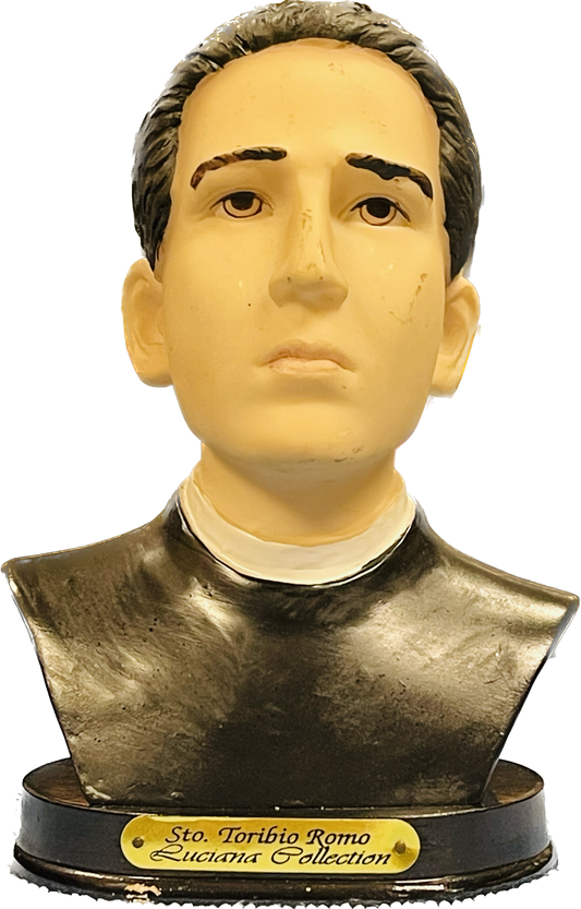 Estatua Santo Toribio Romo 8 Inches Pedestal De Madera