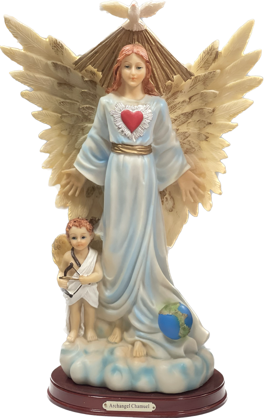 Estatua Arcangel Chamuel Blue 12' Inch (Loves Gifts)