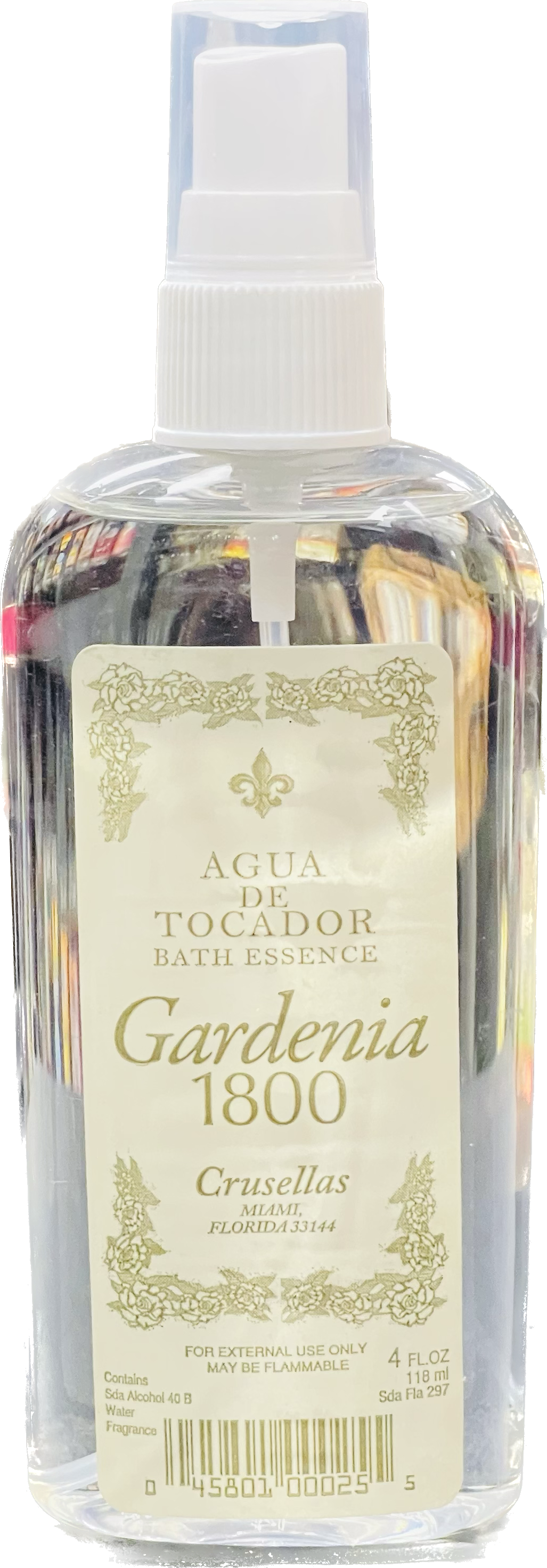 Agua De Tocador (Gardenias 1800 4 Oz)