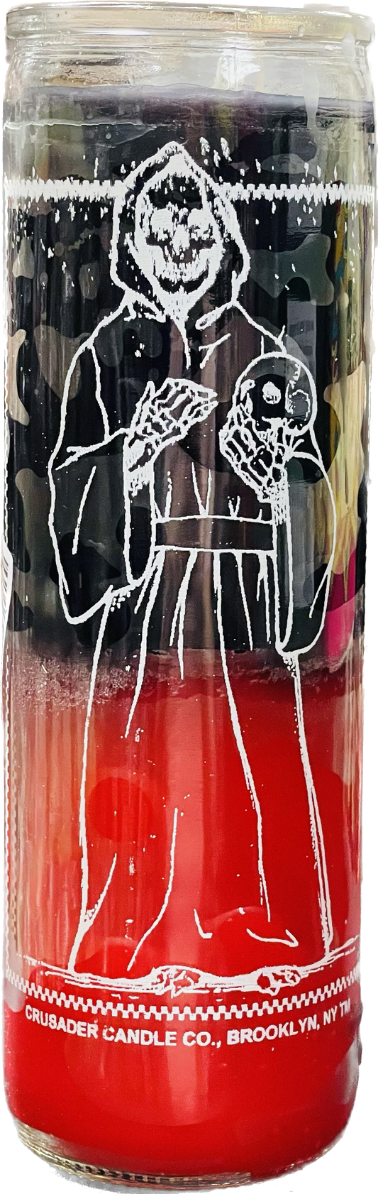 Vela Regular Santa Muerte 2 Colores Black/Red