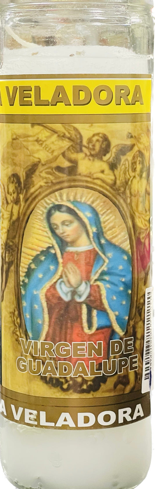 Vela Regular Virgen De La Guadalupe White
