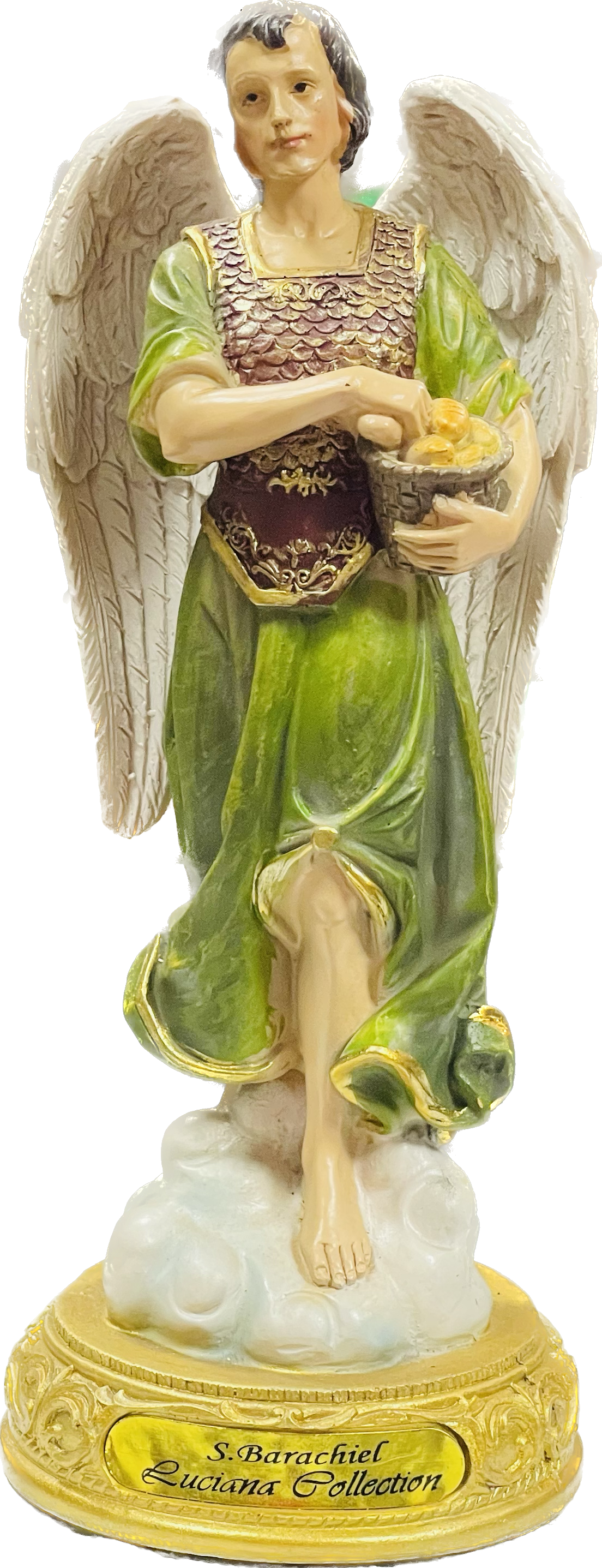 Estatua Arcangel Barachiel 8 Inches Vase De Oro