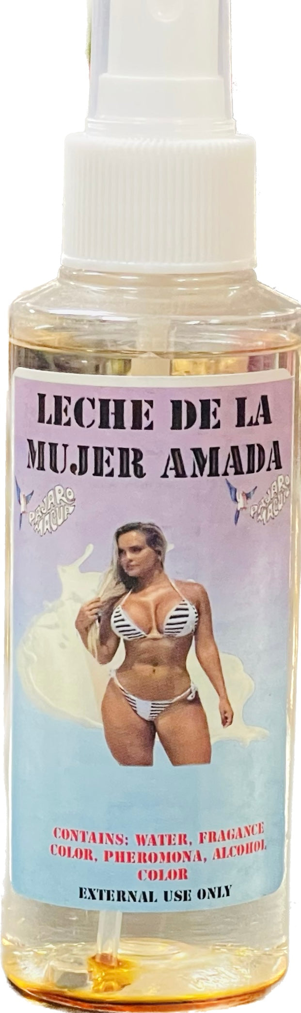 Perfume Leche De La Mujer Amada En Spray Bote De Plastico (Pajaro Macua)