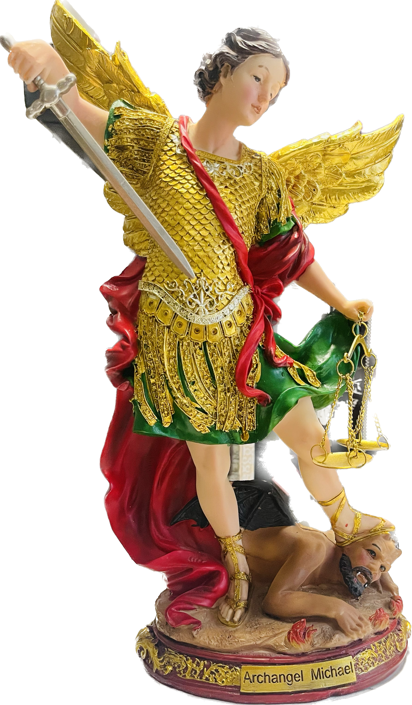 Estatua San Miguel 12' Inch Green (Love's Gift)