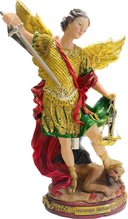 Estatua San Miguel 12' Inch Green (Love's Gift)