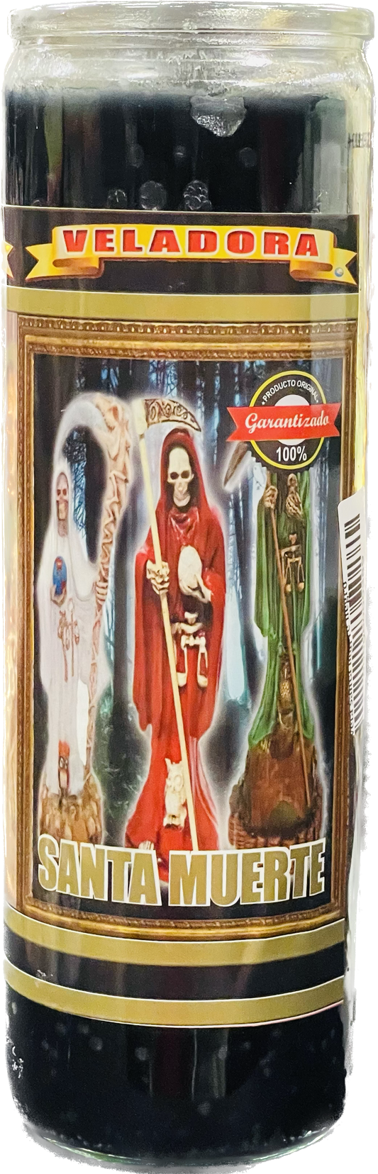 Vela Regular Santa Muerte Negra