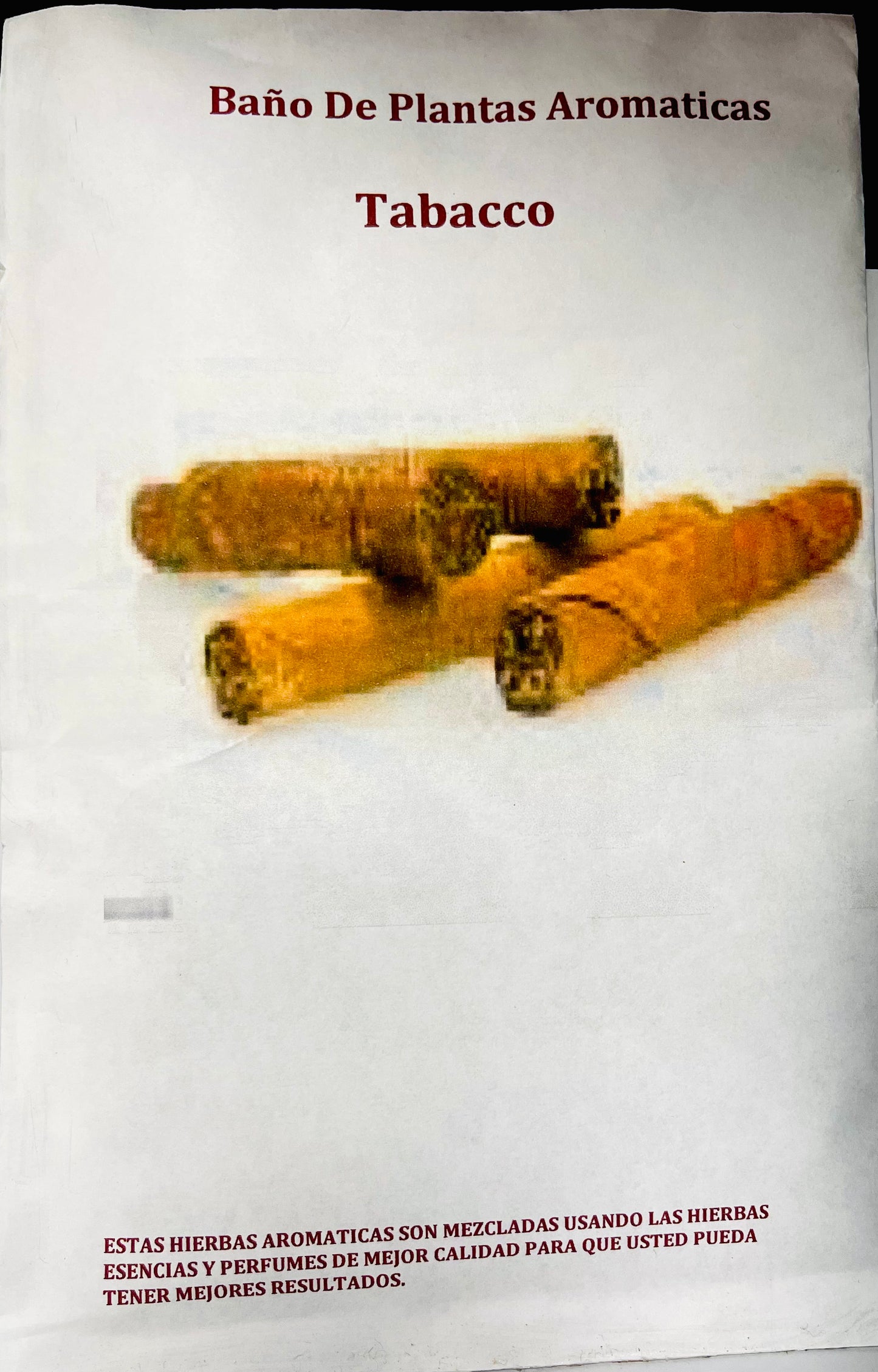 Baño De Plantas Aromatica Tabaco