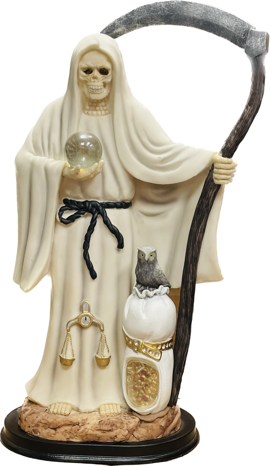 Estatua Santa Muerte Sack White 16 Inches