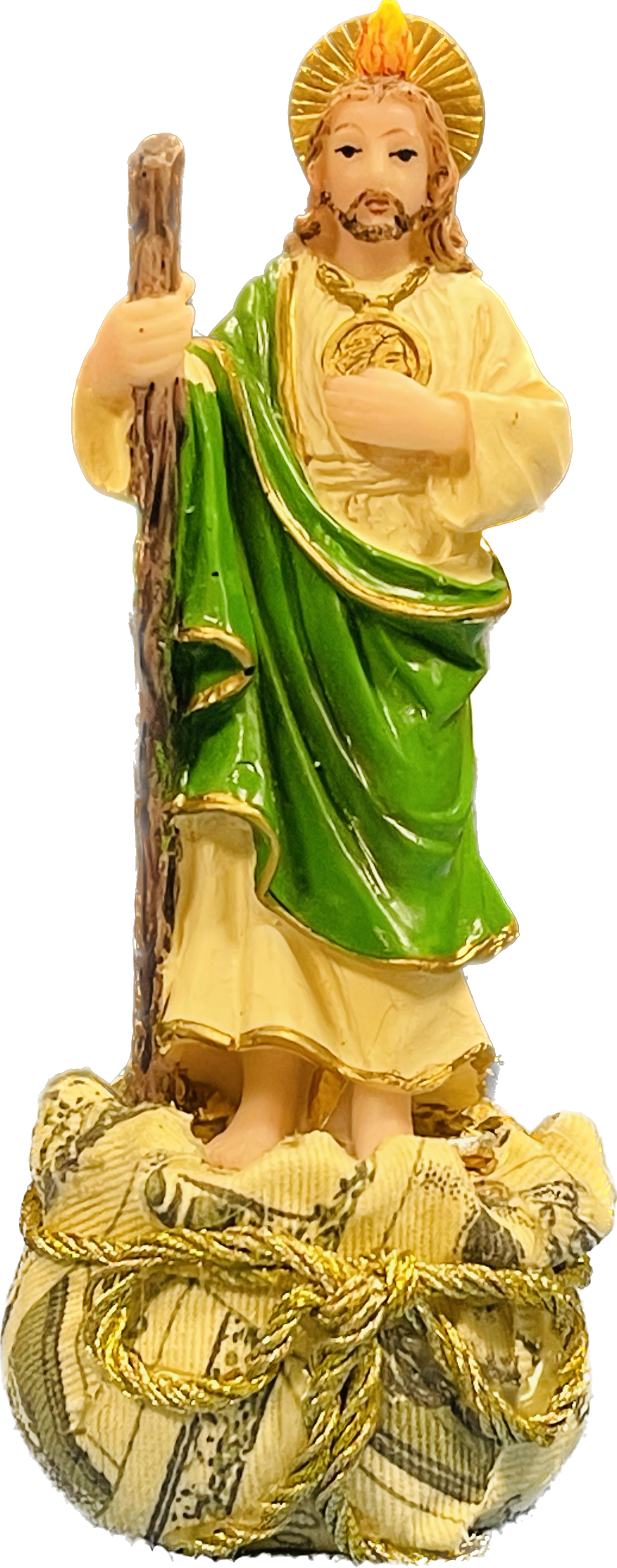 Estatua San Judas Con Dinero 5"