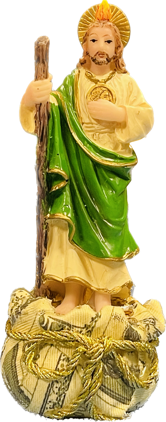 Estatua San Judas Con Dinero 5"