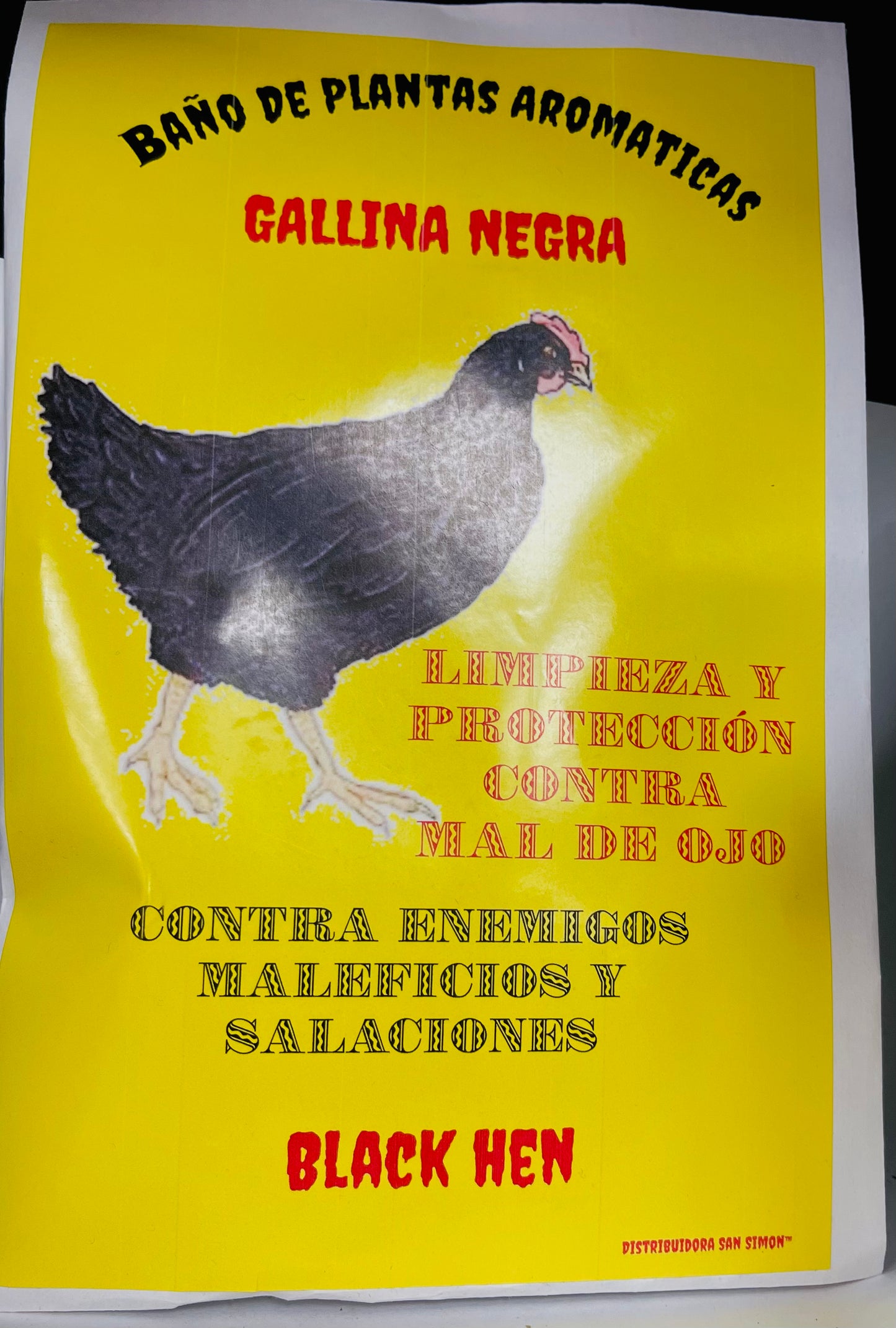 Baño De Plantas Aromaticas Gallina Negra