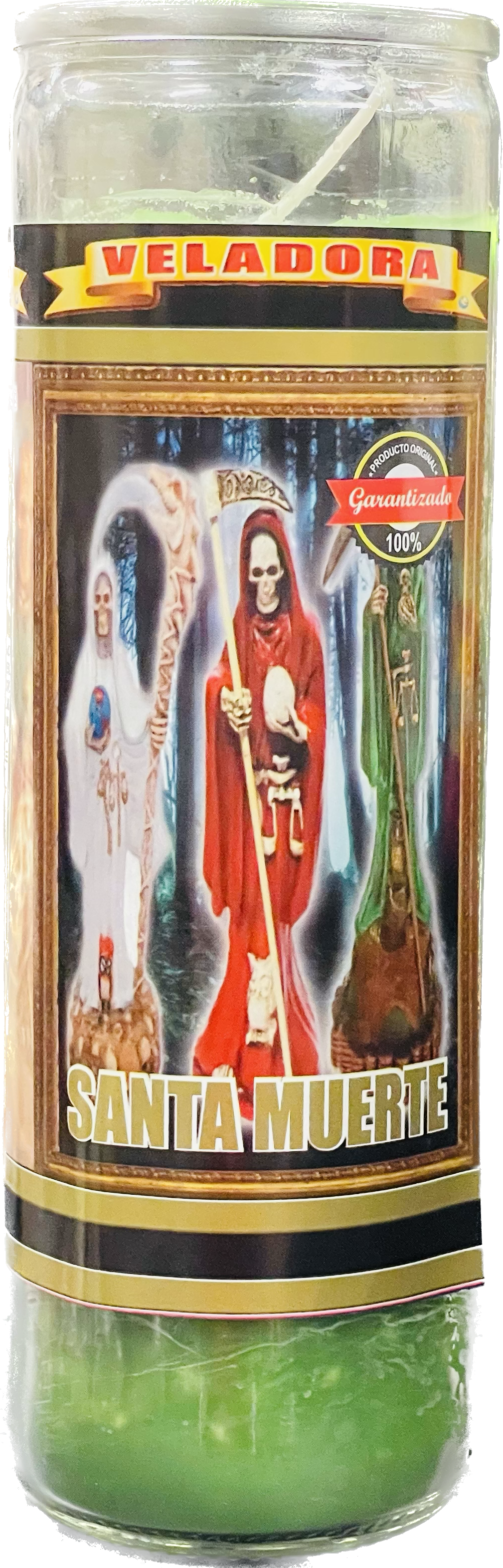 Vela Regular Santa Muerte Verde
