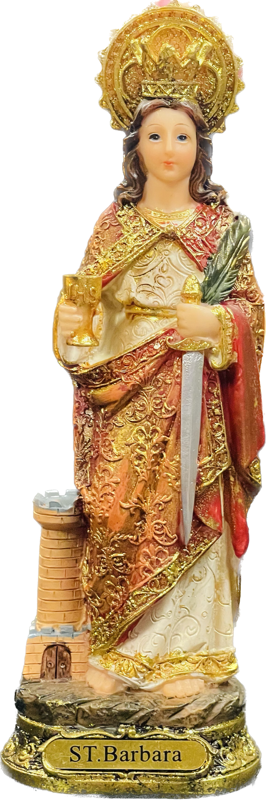 Estatua Santa Barbara 8" Love Gifts