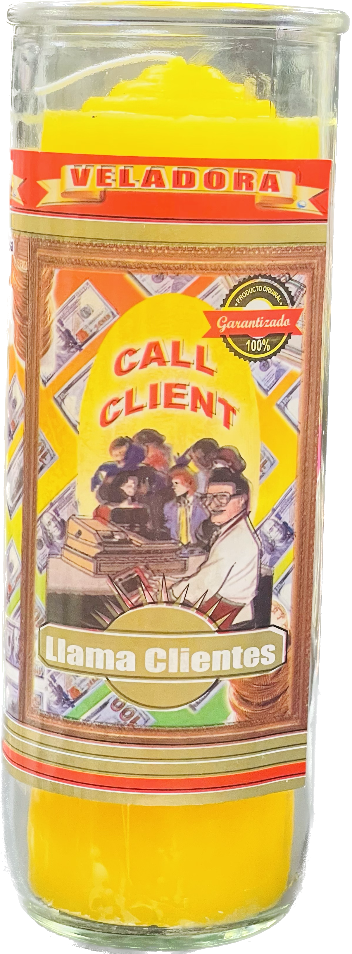 Vela Pull Out Llama Clientes (Yellow)