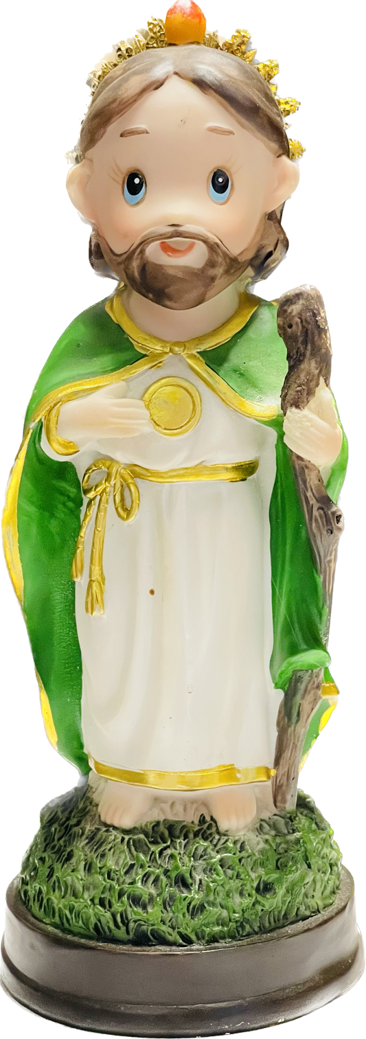 Estatua San Judas Tadeo 8 Inches Carita De Niño
